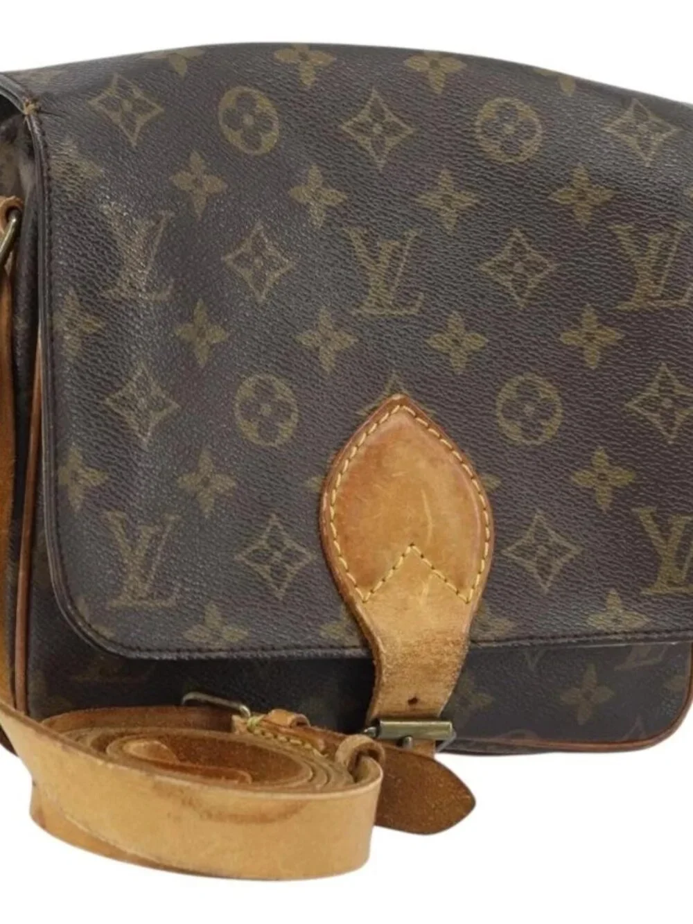 LOUIS VUITTON Monogram Cartouchiere MM Shoulder Bag M51253 LV Auth 172795 - Picture 1 of 15